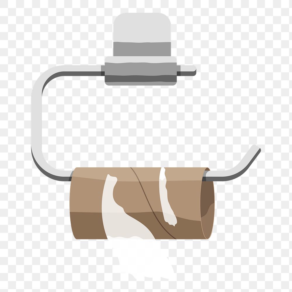 Empty tissue roll png, transparent background