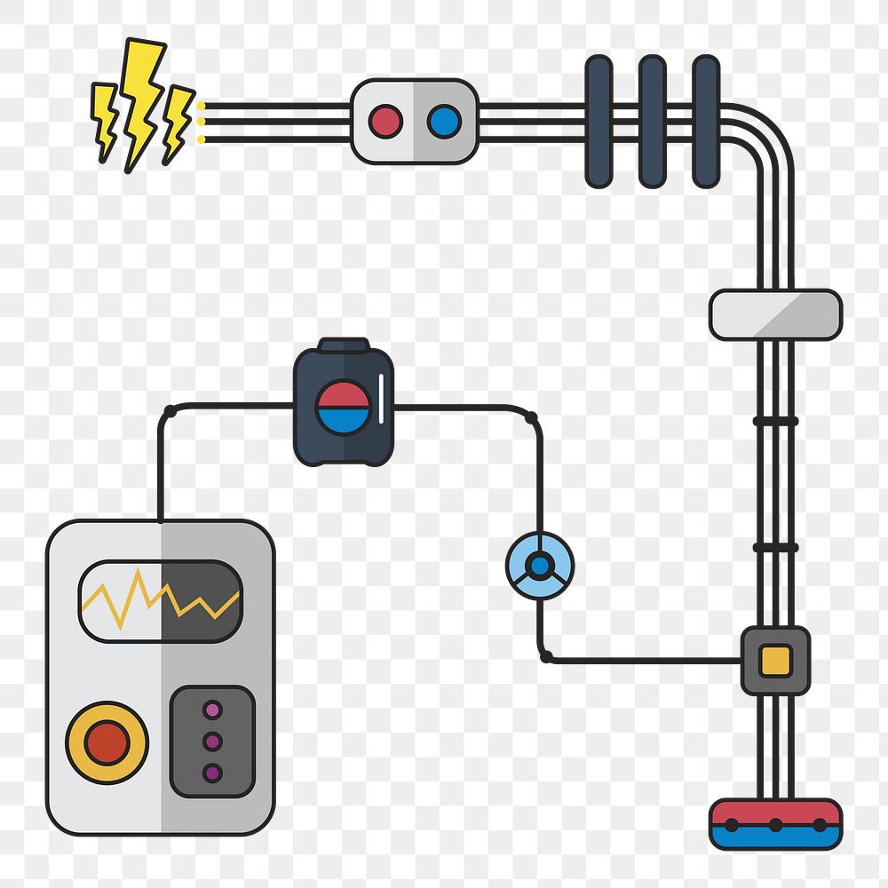 Electricity png illustration, transparent background
