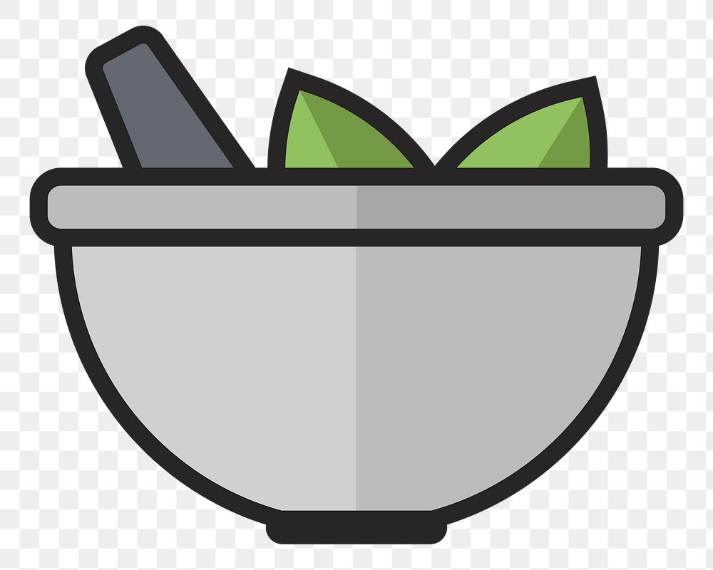 Mortar and pestle png illustration, transparent background