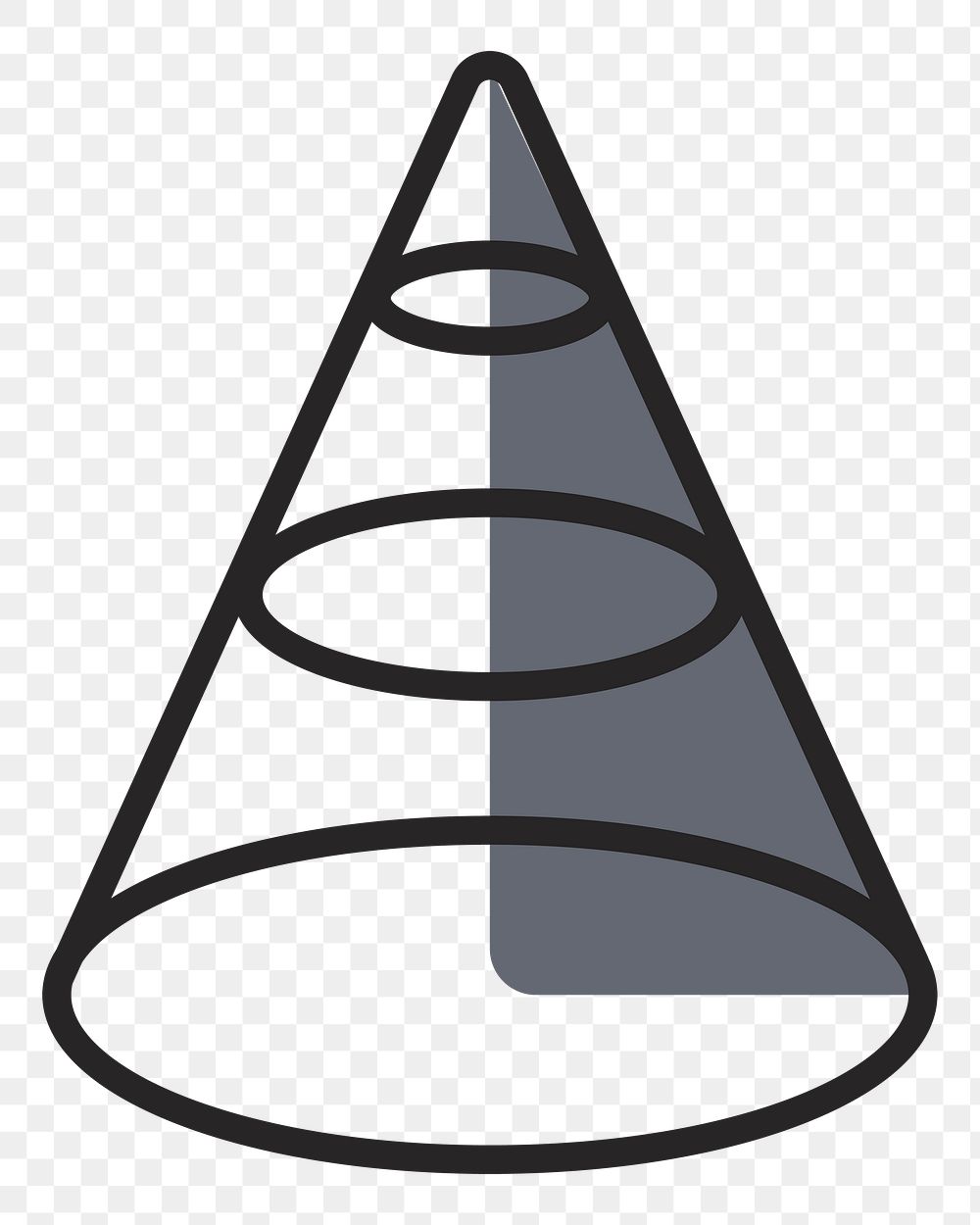 Cone structure png illustration, transparent background