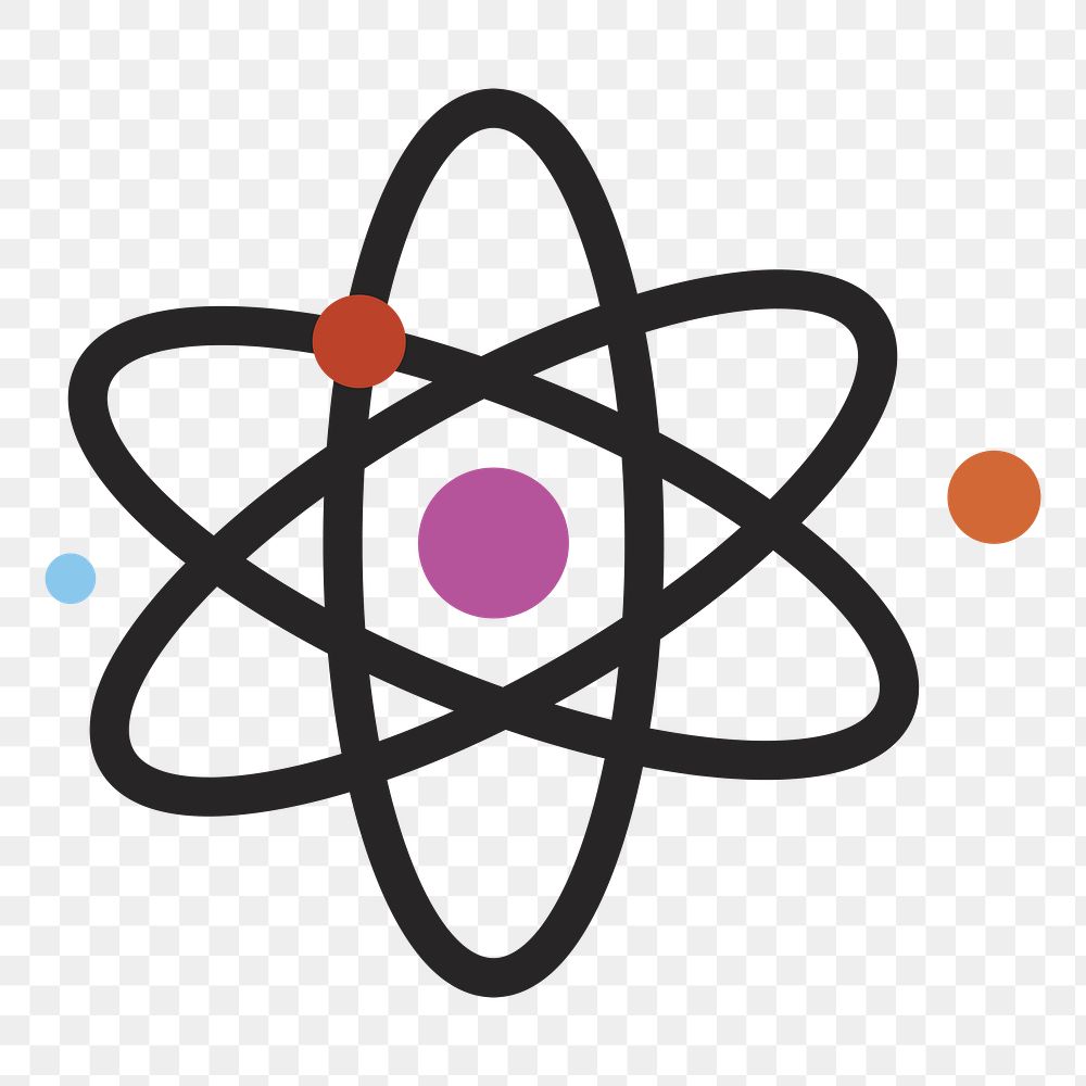  Atom png illustration, transparent background
