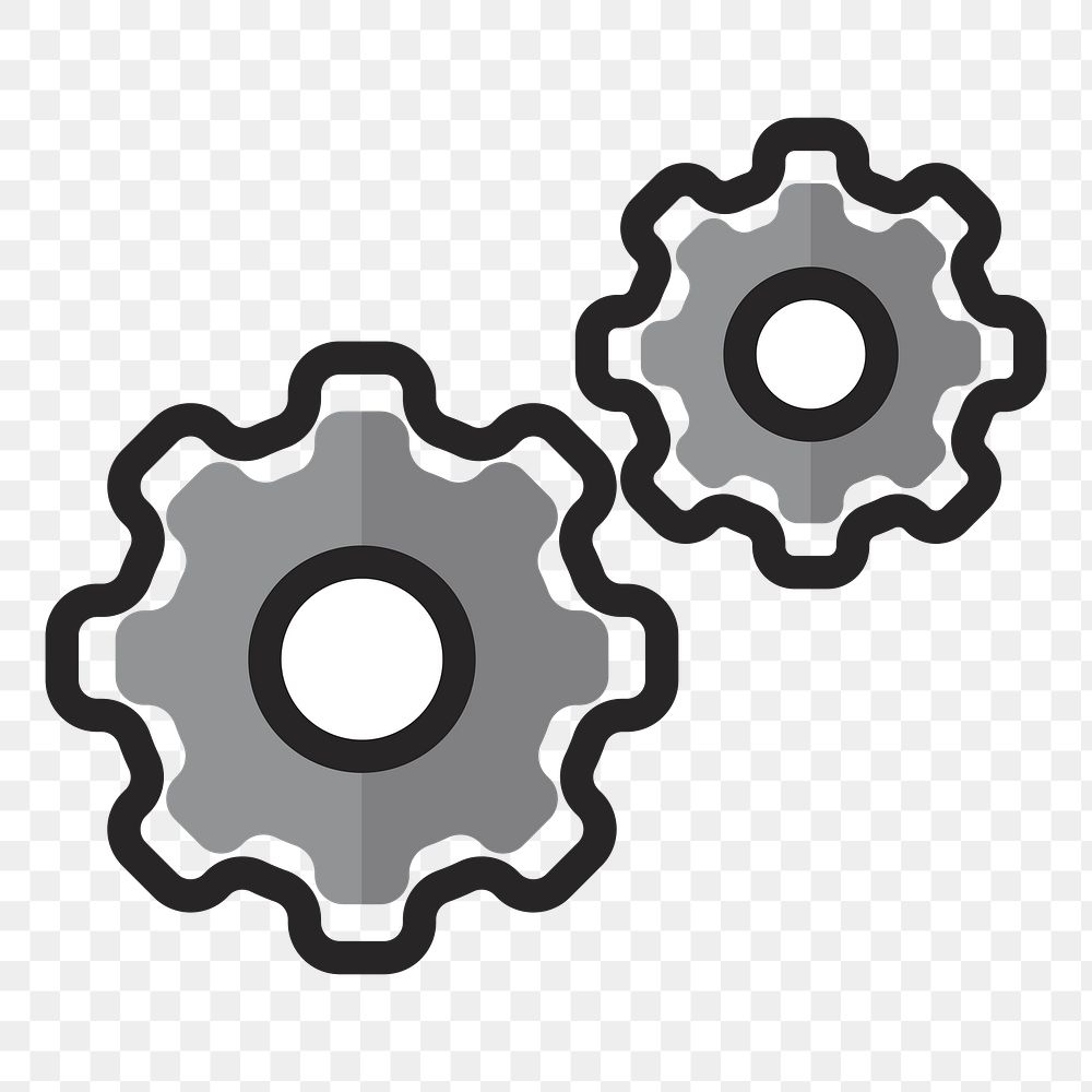 Config gears png illustration, transparent background