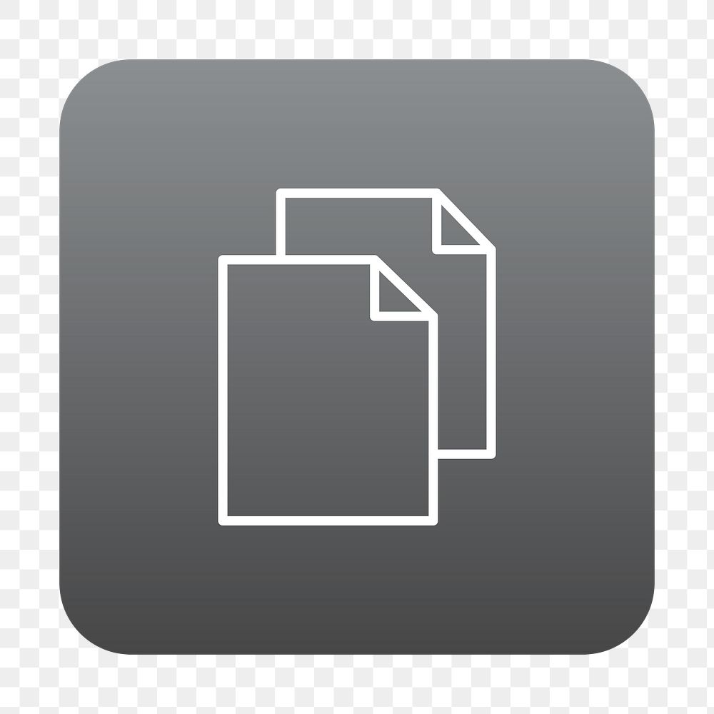 PNG  copy button icon transparent background