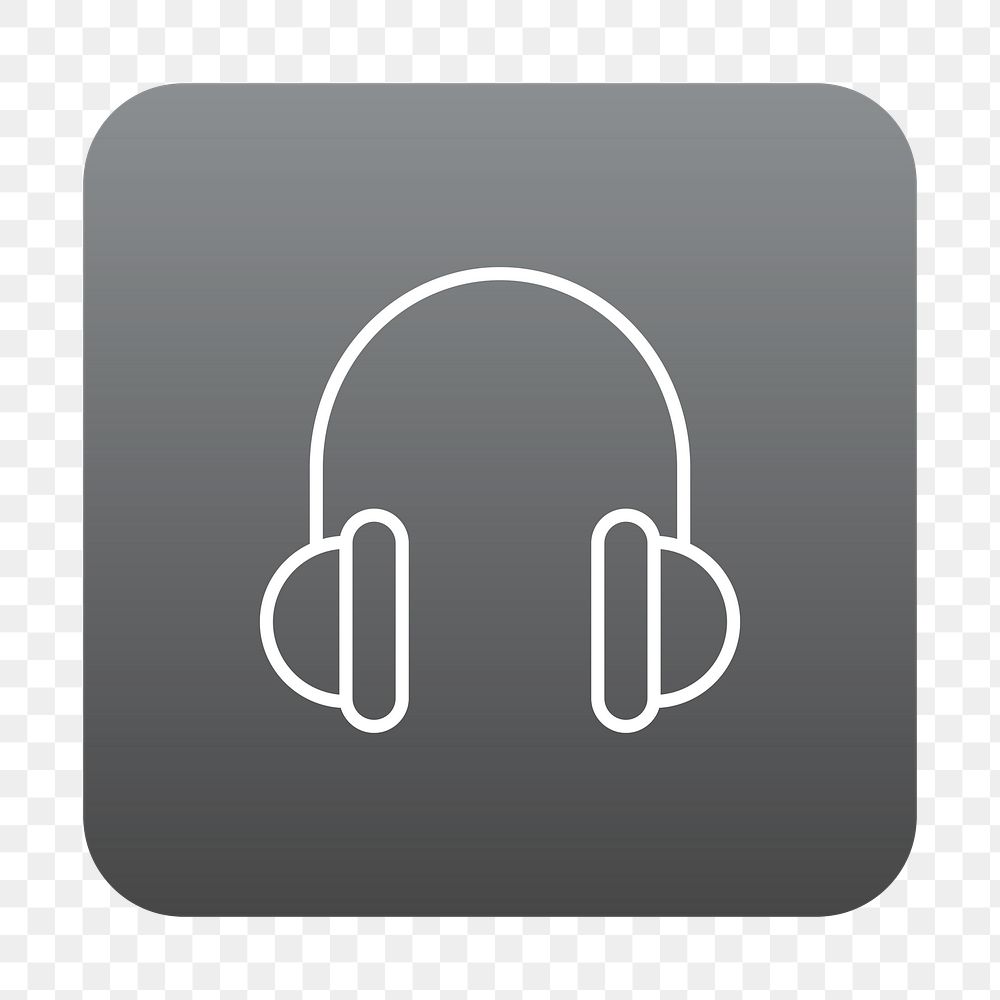 PNG headphones icon transparent background