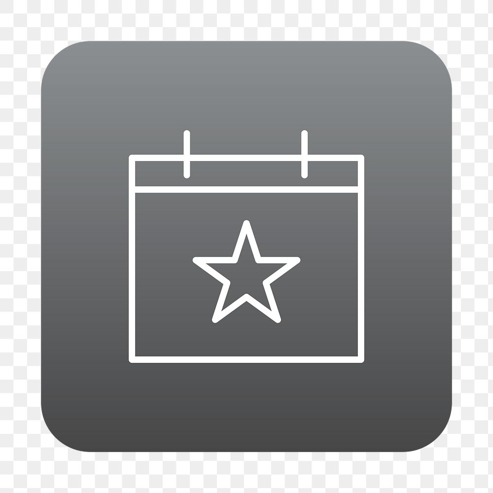 PNG calendar icon transparent background