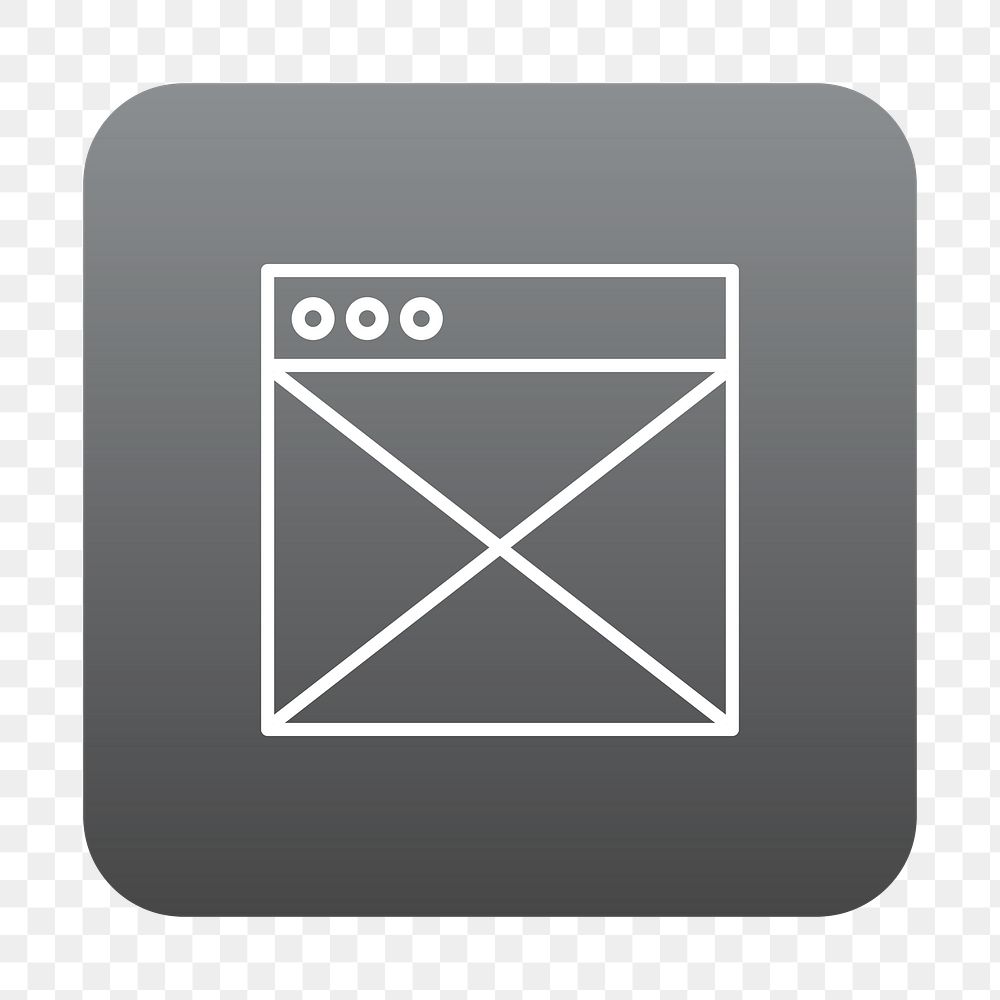 PNG website layout icon transparent background