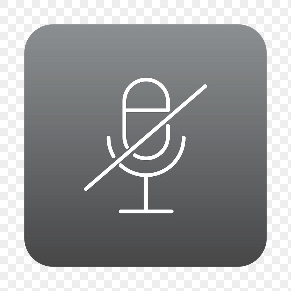 PNG muted microphone icon transparent background