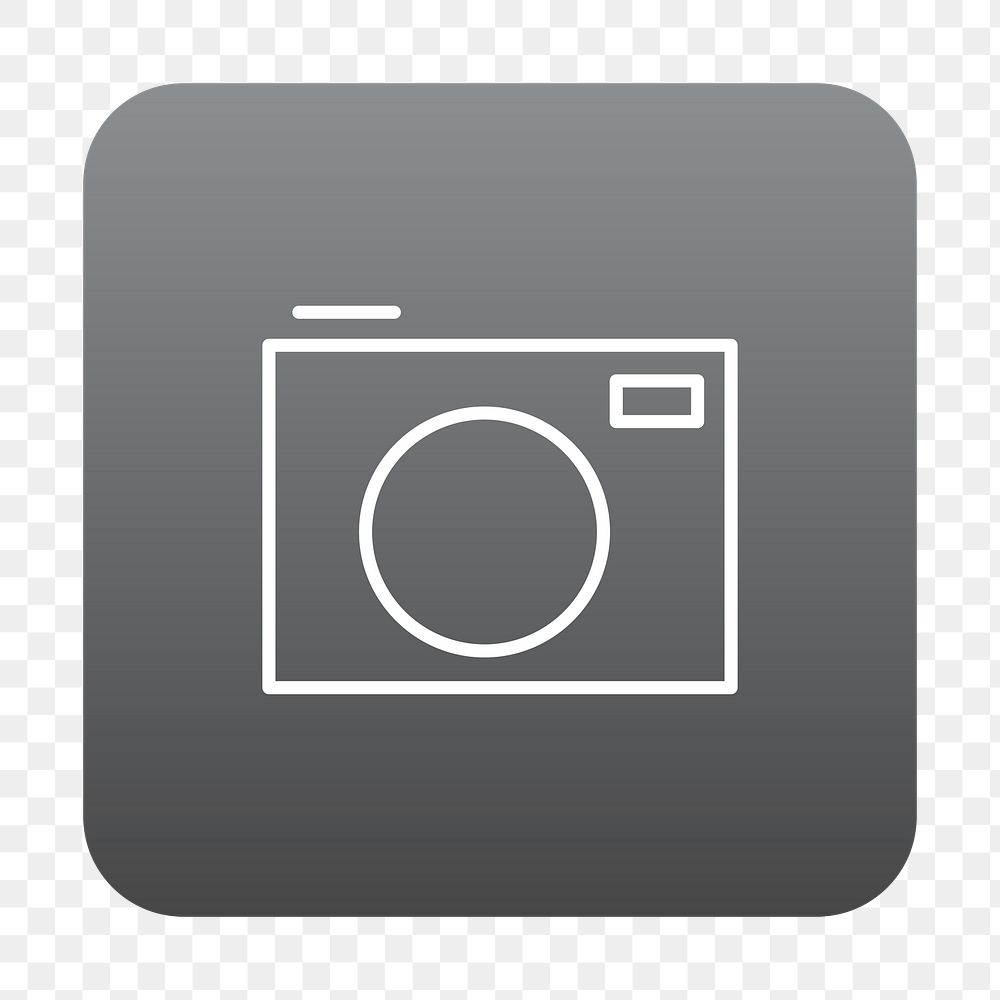 PNG Illustration of a camera icon transparent background