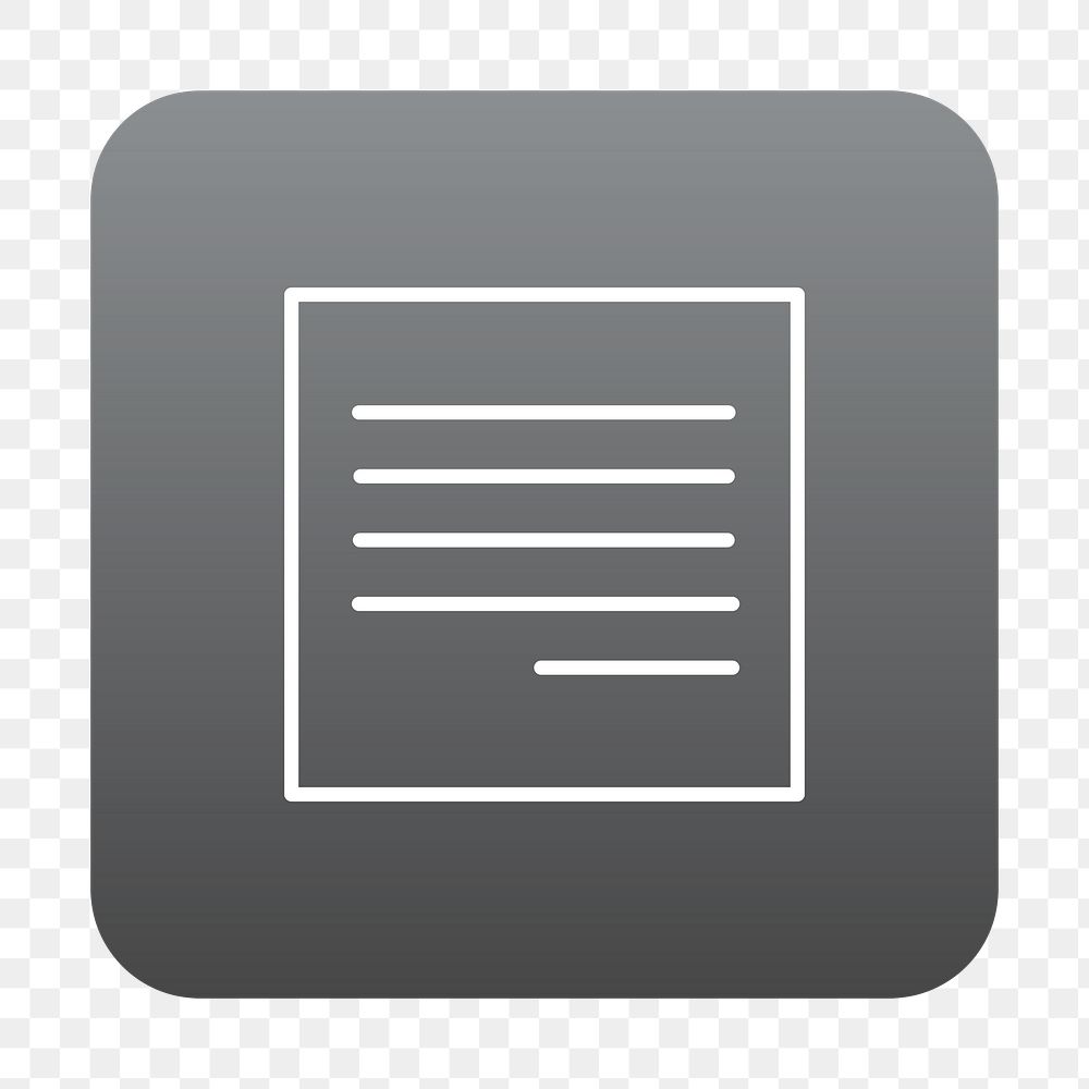 PNG document icon transparent background