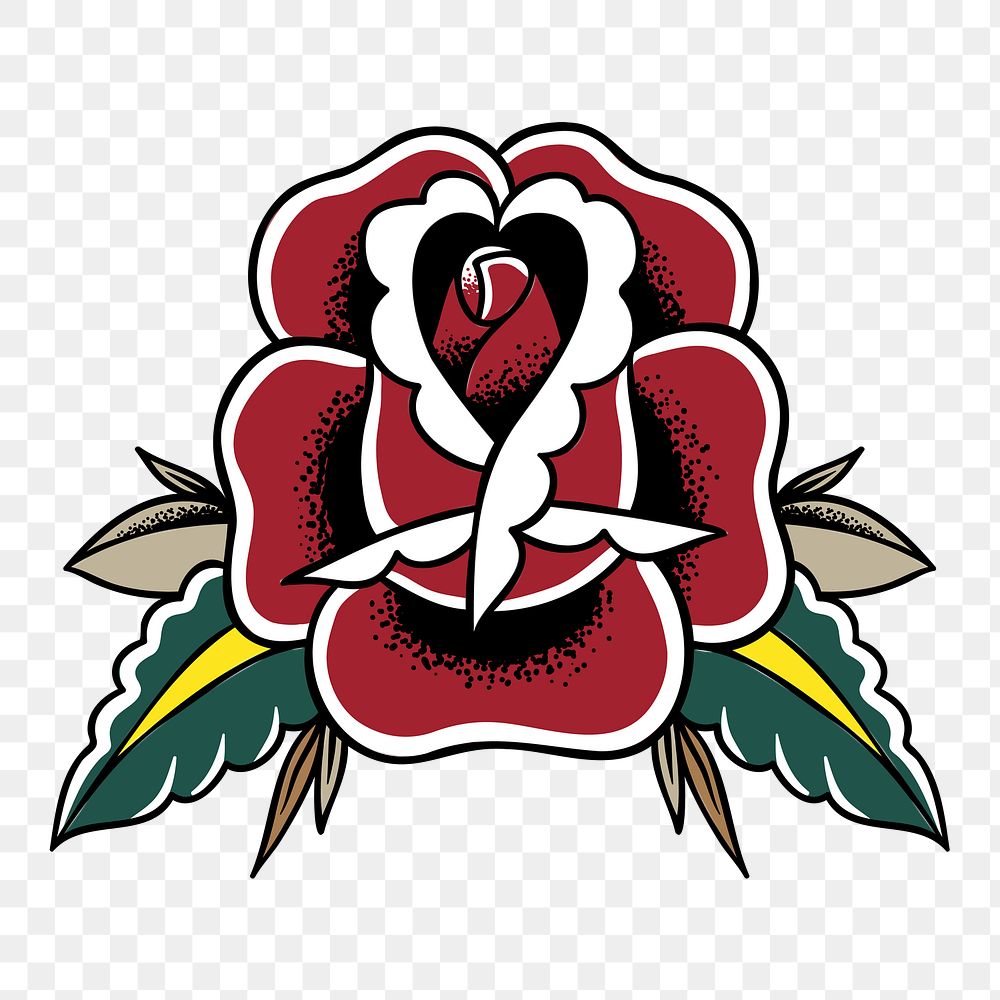 Png rose element, transparent background