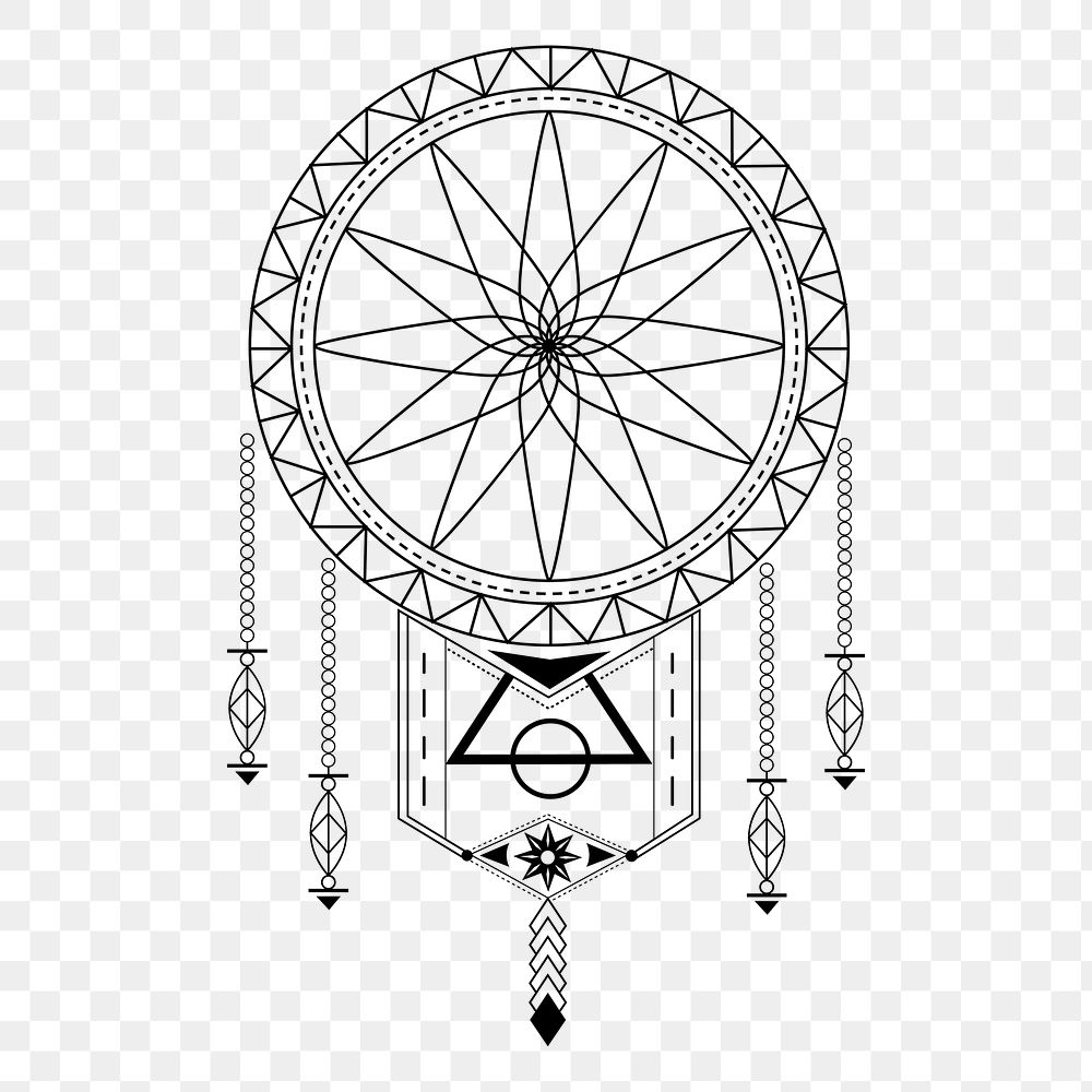 Dream catcher png illustration, transparent background