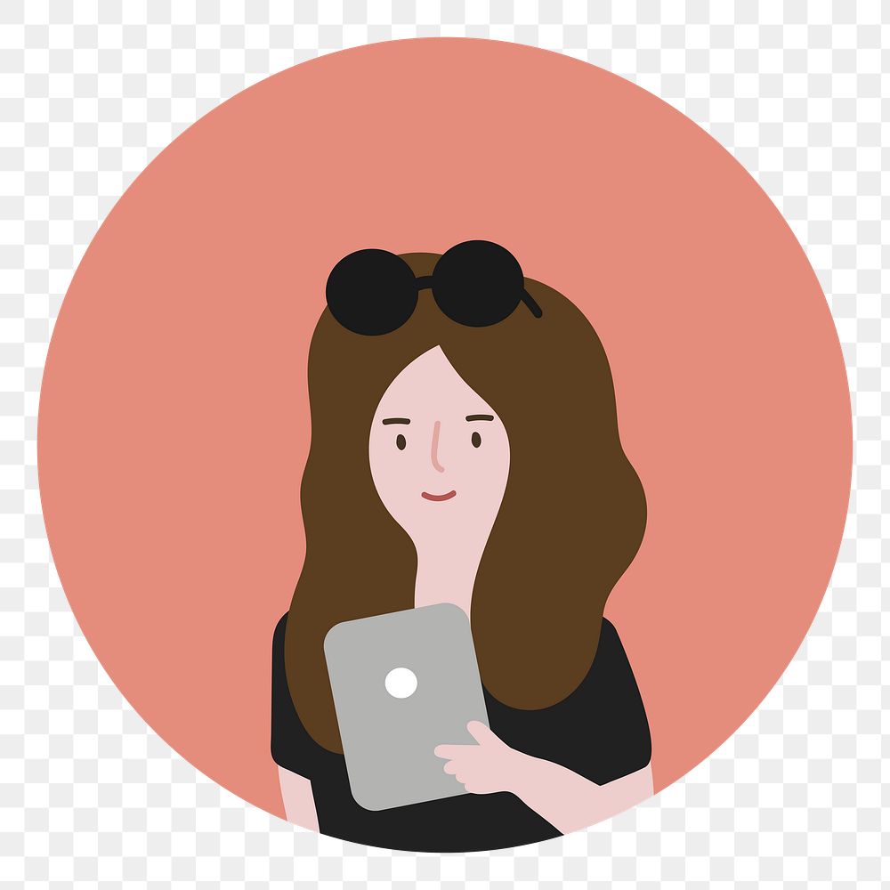 Woman png user profile illustration, transparent background