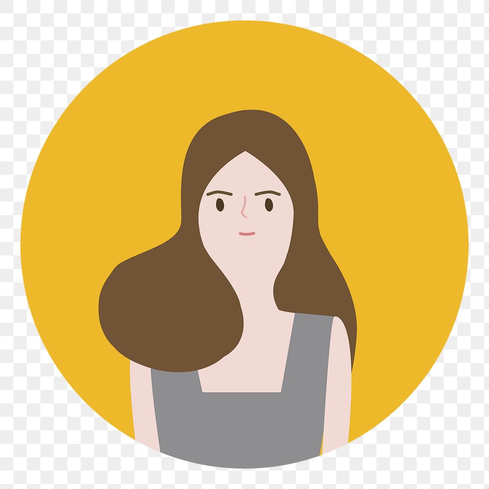 Woman png user profile illustration, transparent background