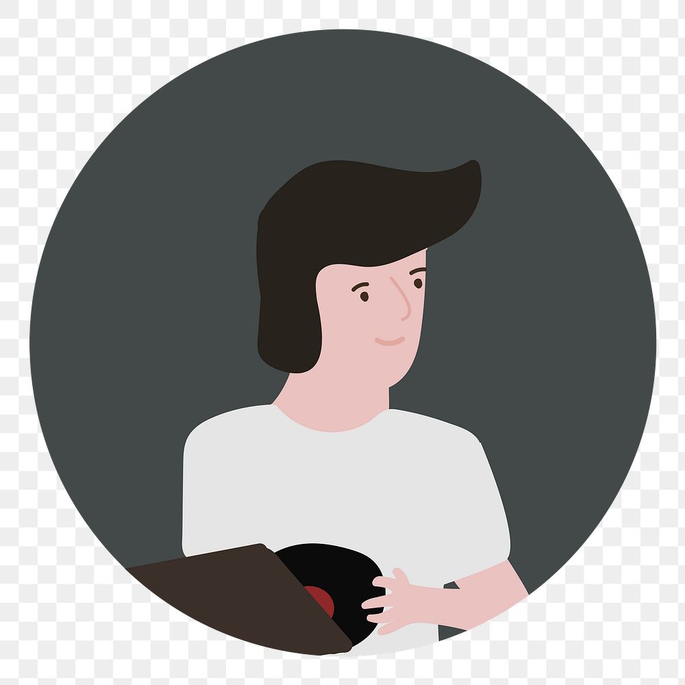 Man avatar png user profile illustration, transparent background