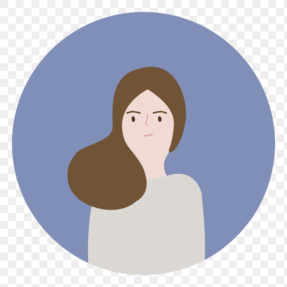 Woman png user profile illustration, transparent background