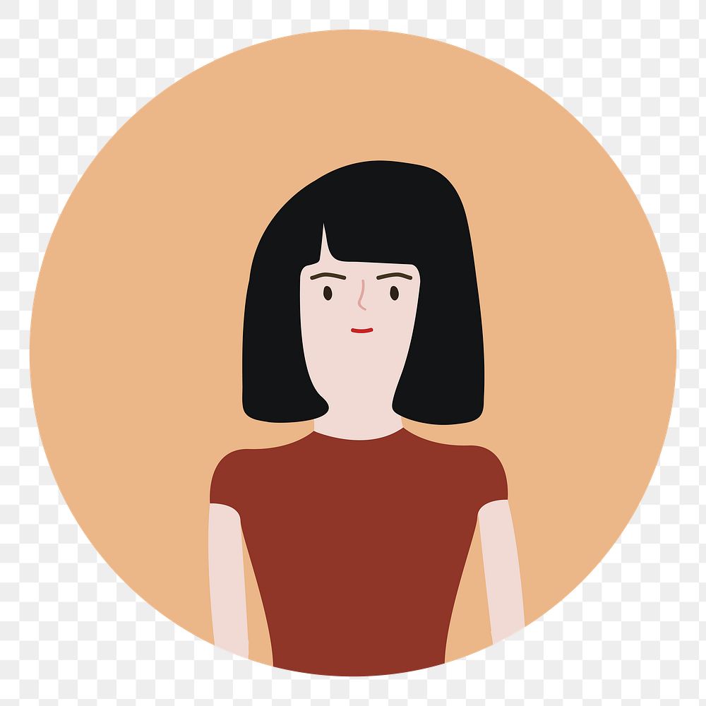 Woman avatar png illustration, transparent background