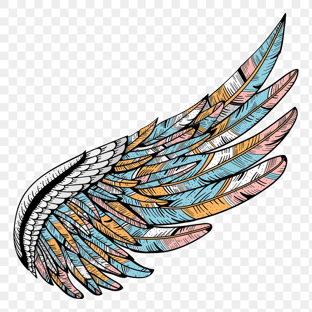 Wing png illustration, transparent background