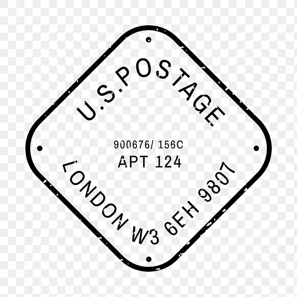 Postage stamp png vintage element, transparent background