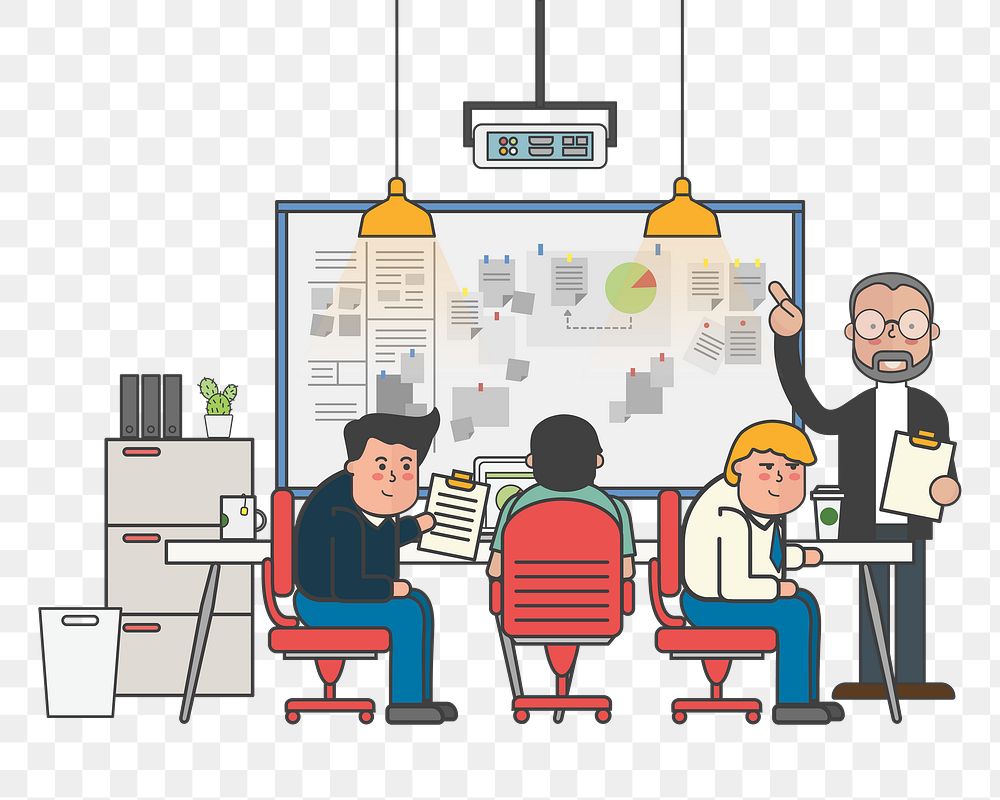 Meeting png illustration, transparent background