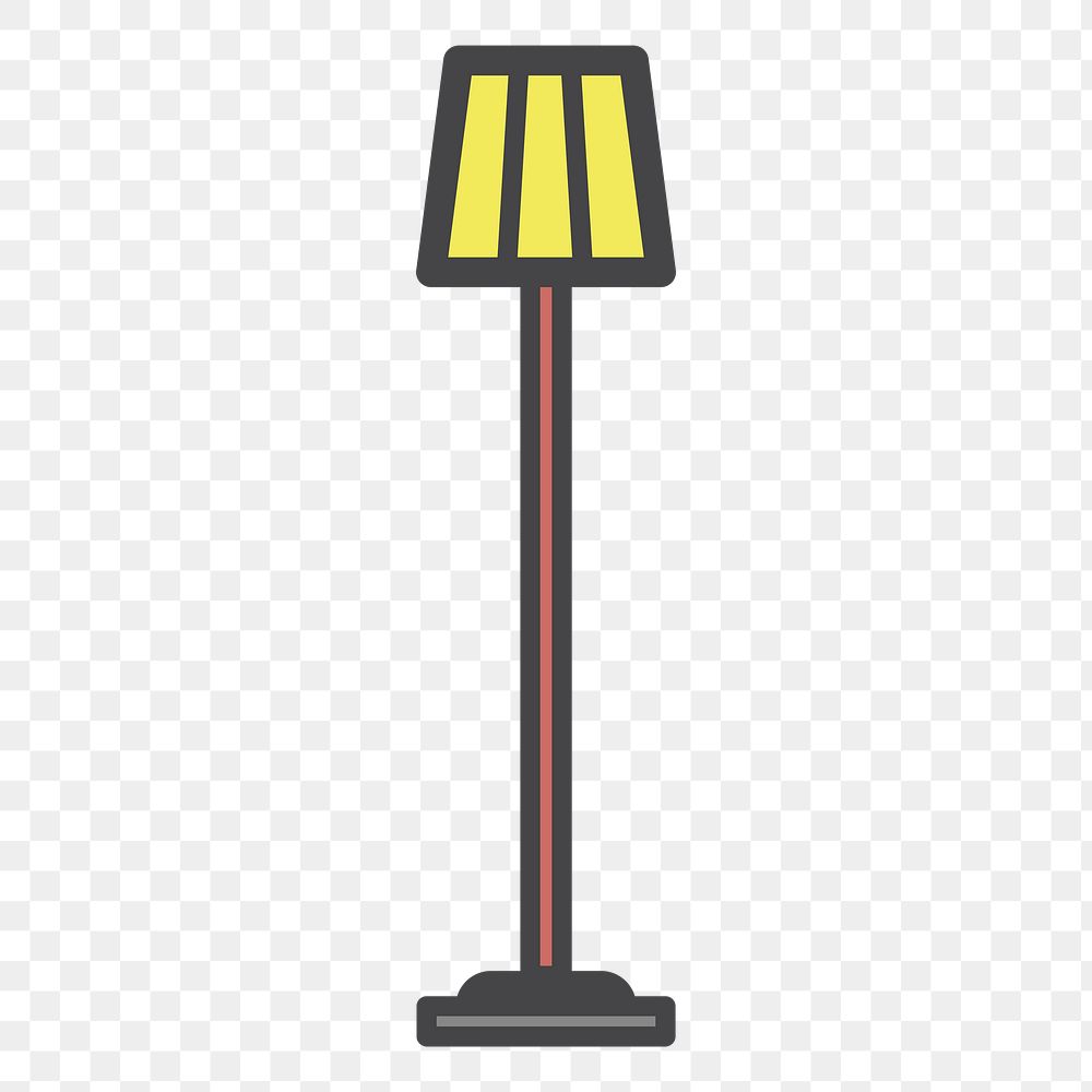 PNG tall lamp illustration sticker, transparent background