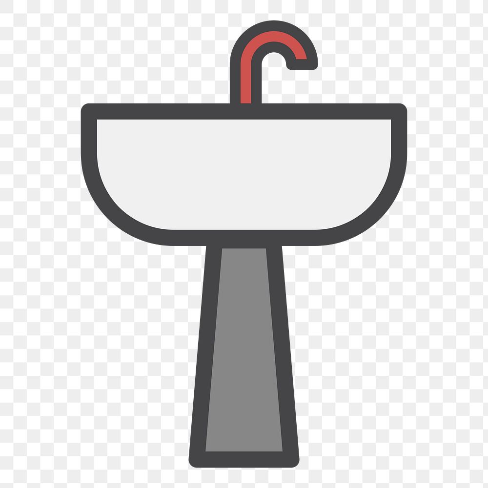 PNG sink illustration sticker, transparent background
