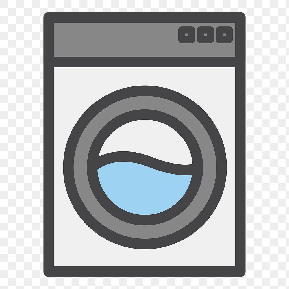 PNG washing machine illustration sticker, transparent background
