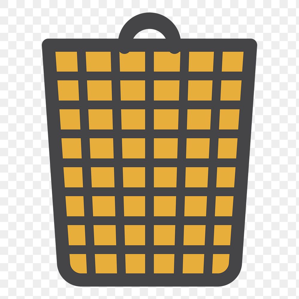 PNG laundry basket illustration sticker, transparent background