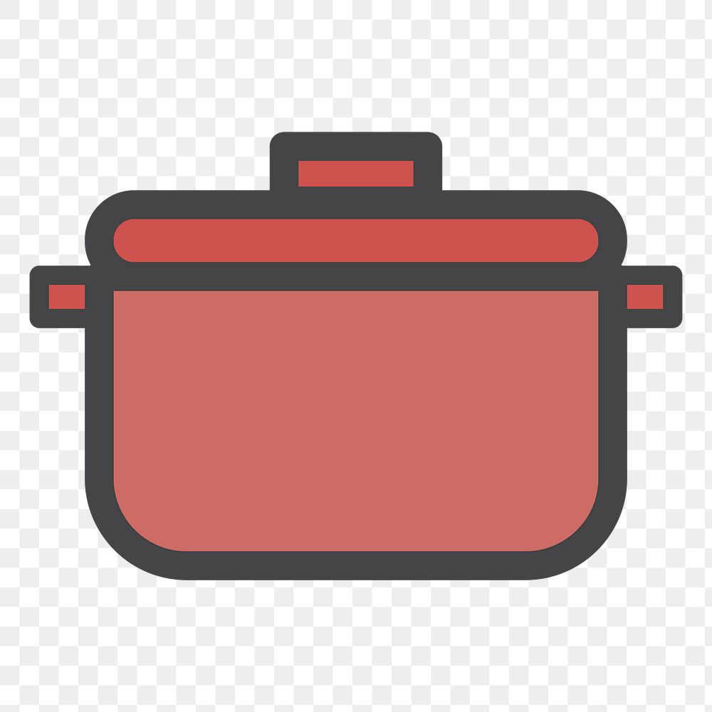 PNG cooking pot illustration sticker, transparent background