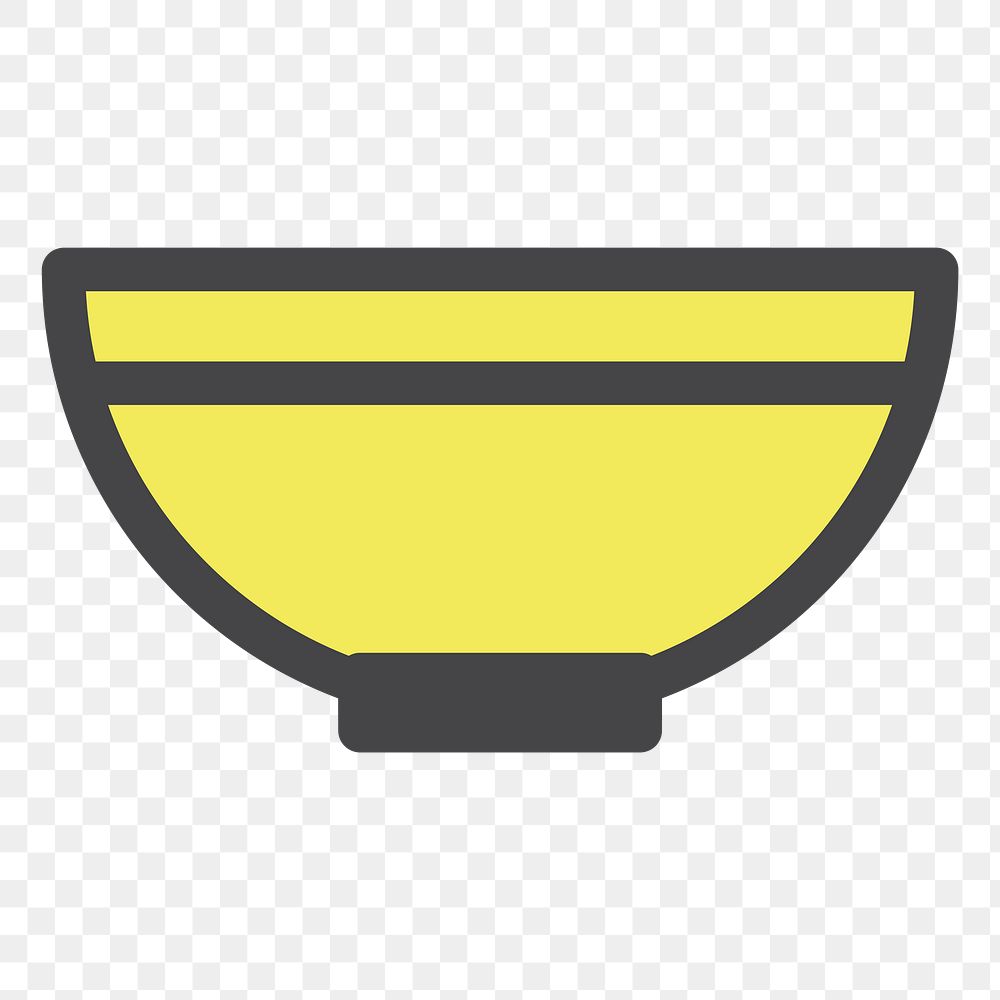 PNG soup bowl illustration sticker, transparent background