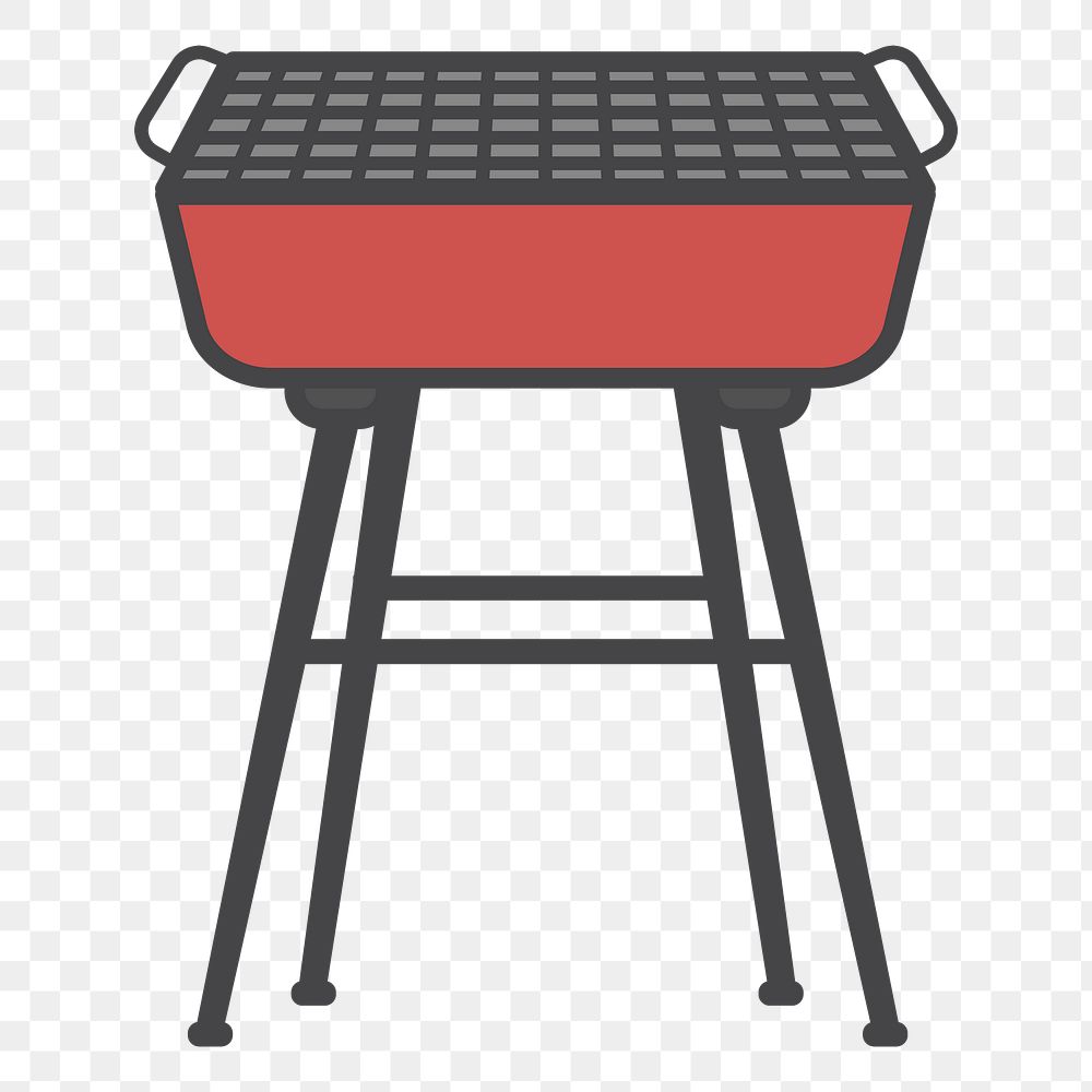 PNG barbecue grill illustration sticker, transparent background