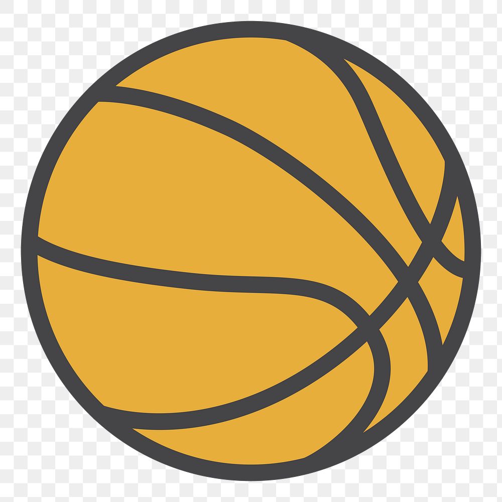 PNG Basketball illustration sticker, transparent background