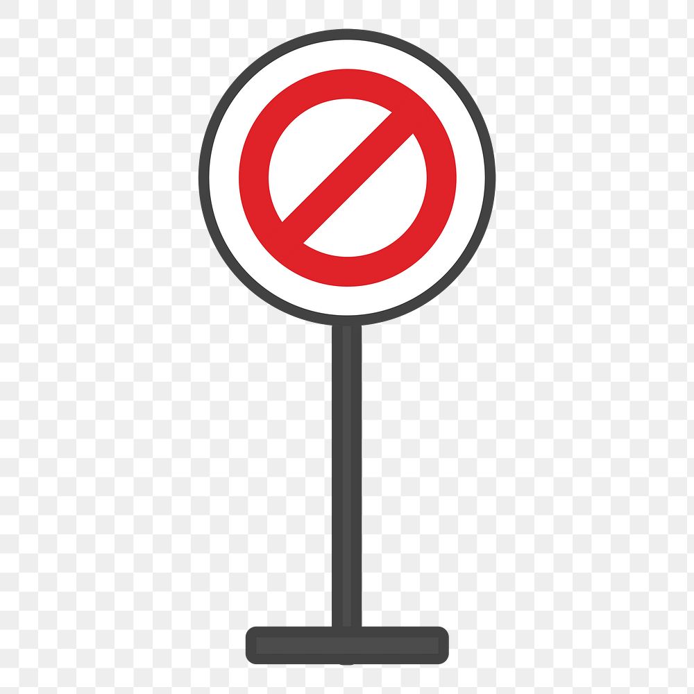 PNG stop sign illustration sticker, transparent background