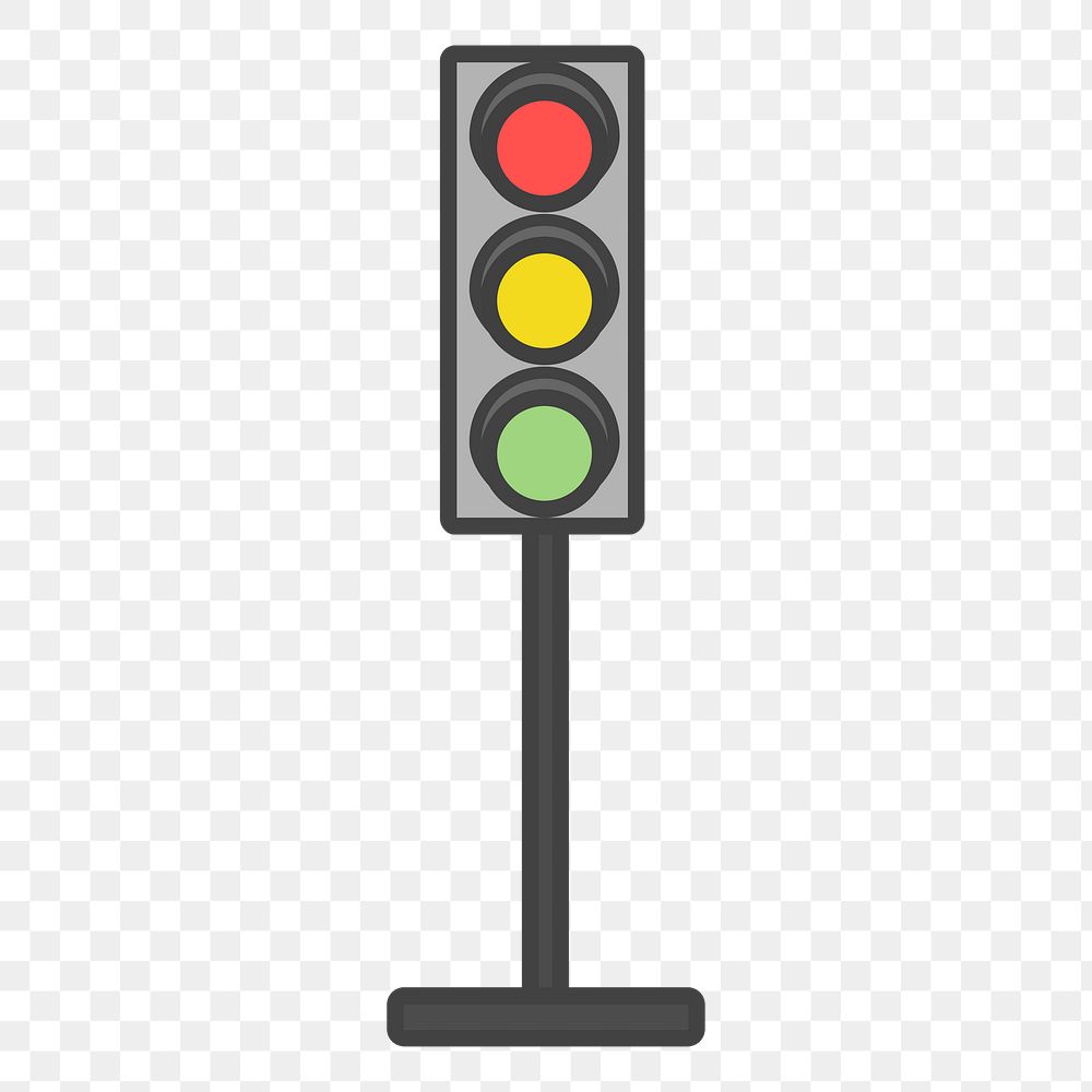 PNG traffic light illustration sticker, transparent background