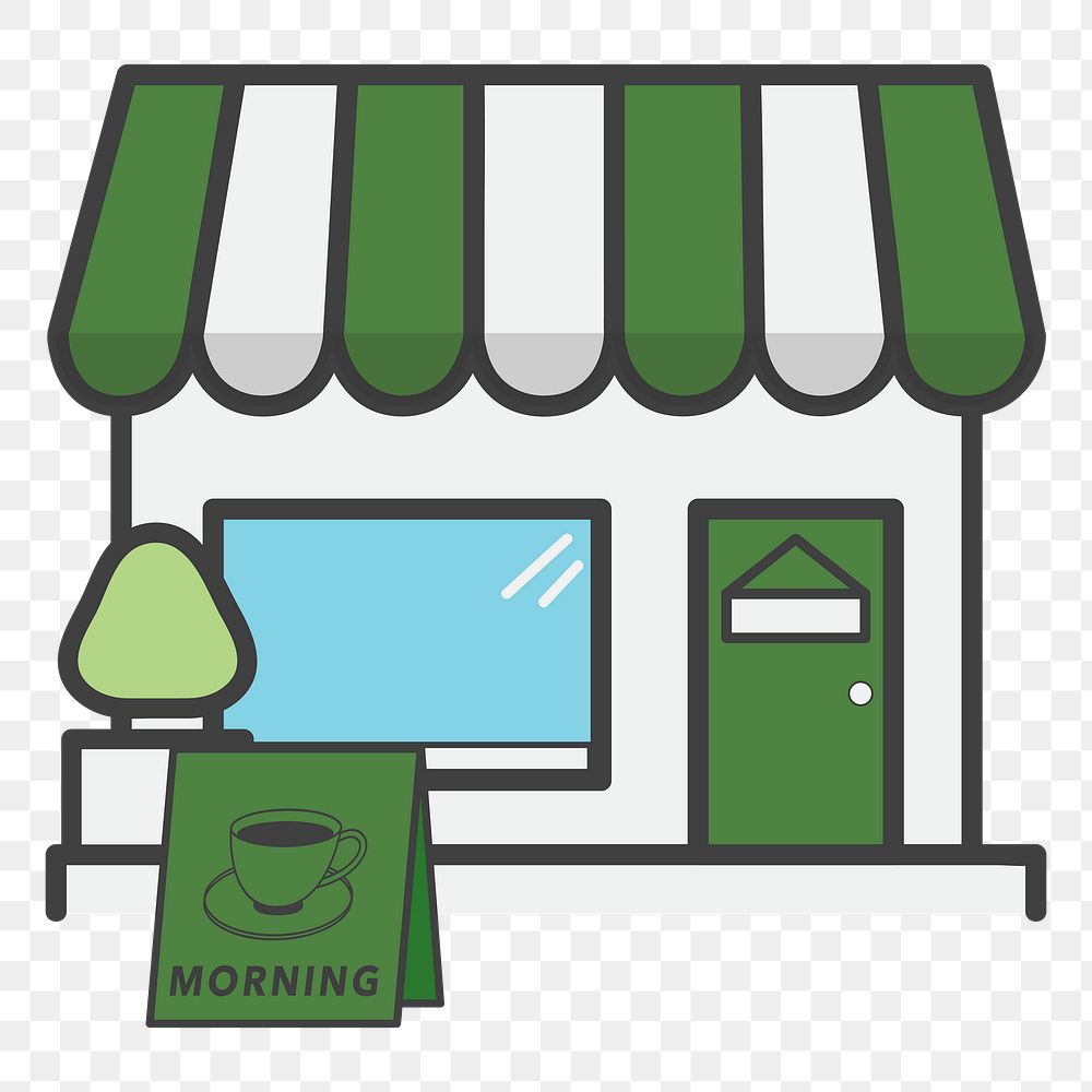 Cafe png illustration, transparent background