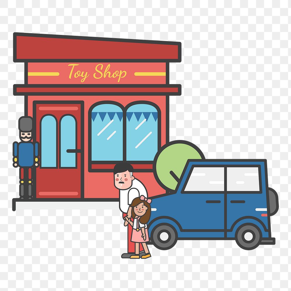 Toy shop png illustration, transparent background