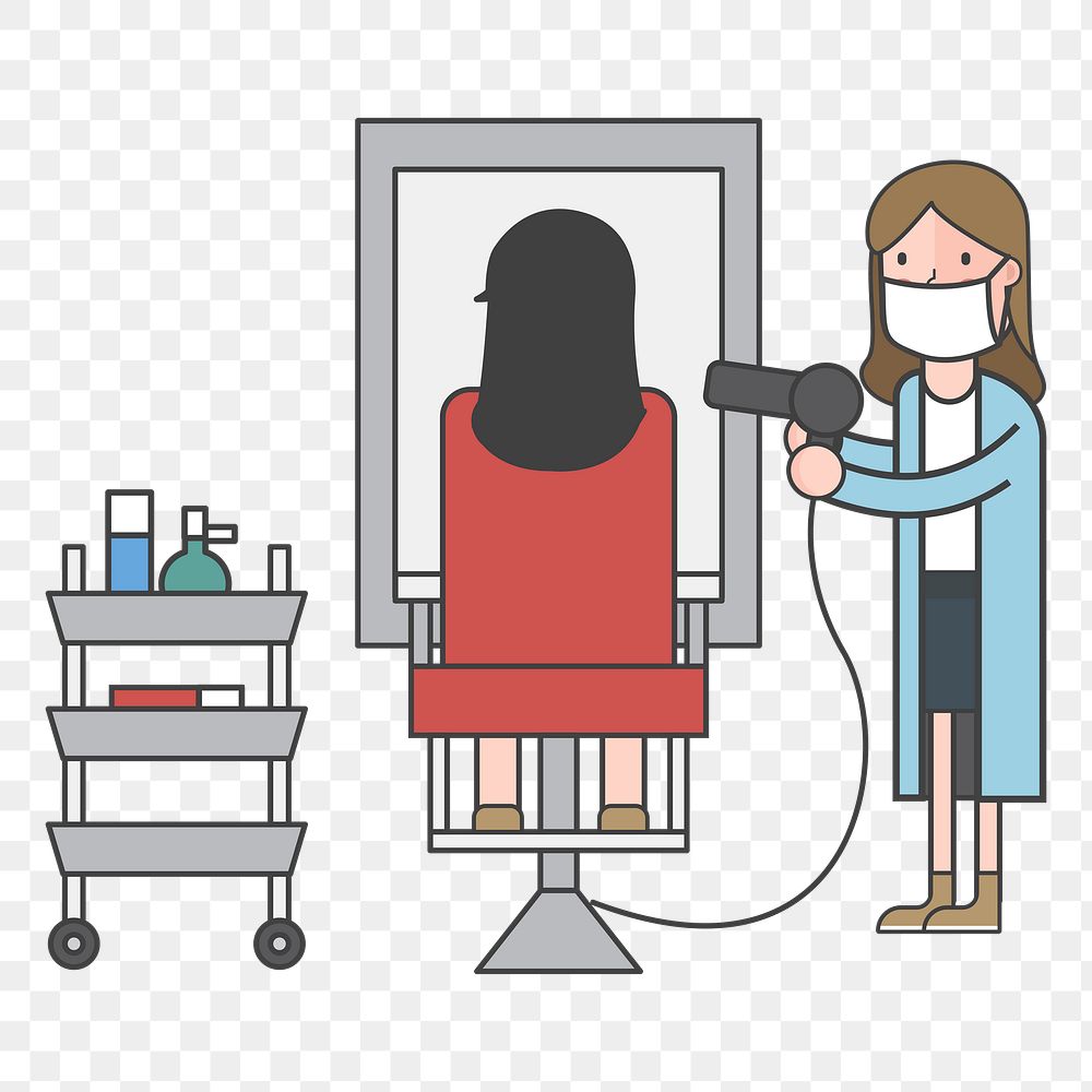 Salon png illustration, transparent background