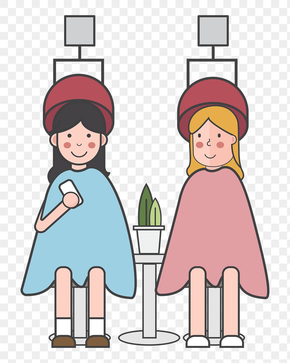 Salon png illustration, transparent background