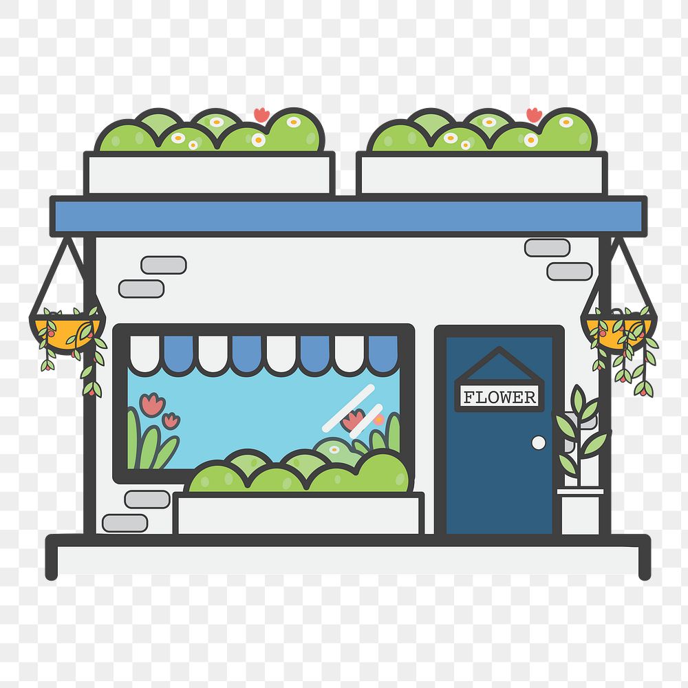 Flower shop png illustration, transparent background