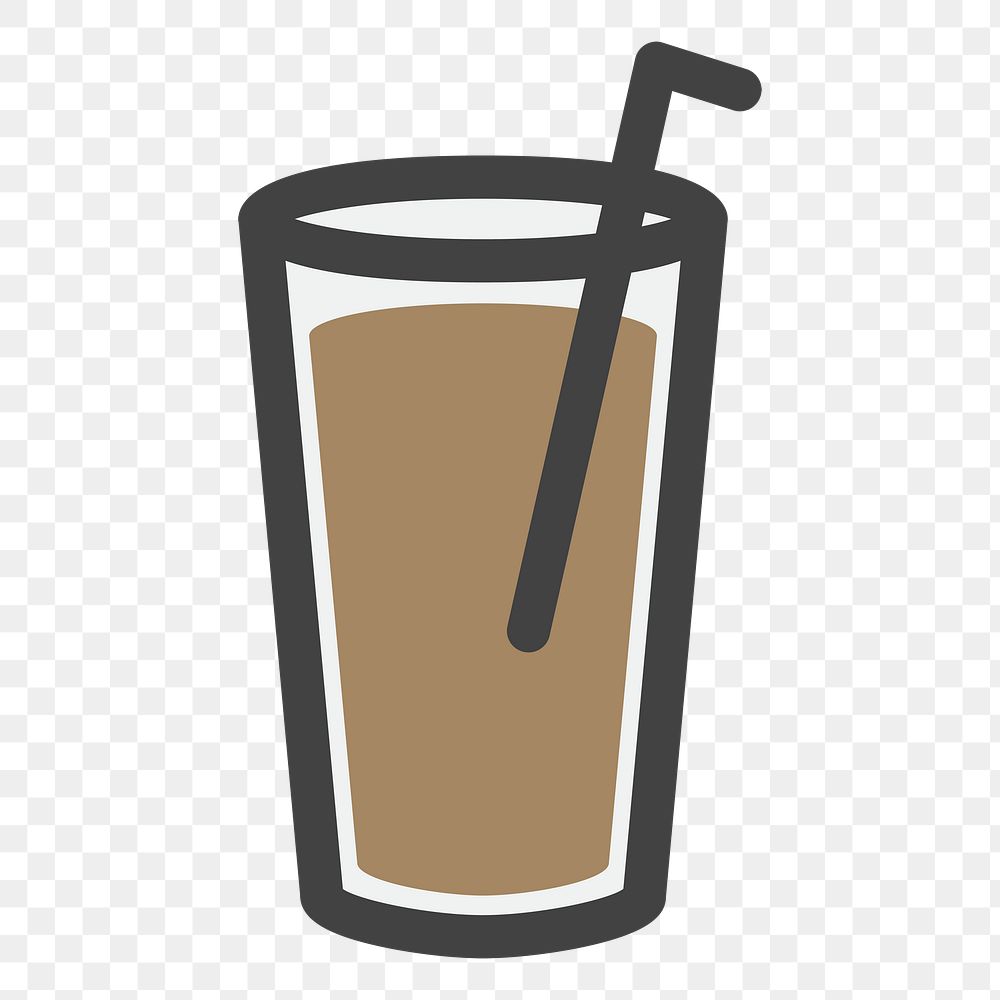 PNG cold drink icon illustration sticker, transparent background