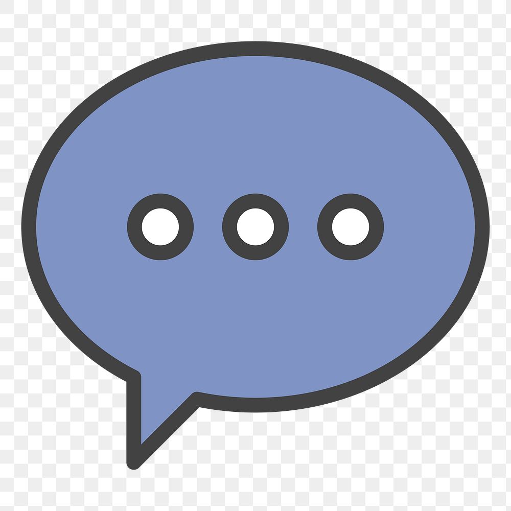 PNG speech bubble icon illustration sticker, transparent background