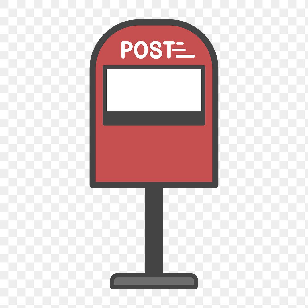 Post box png illustration, transparent background