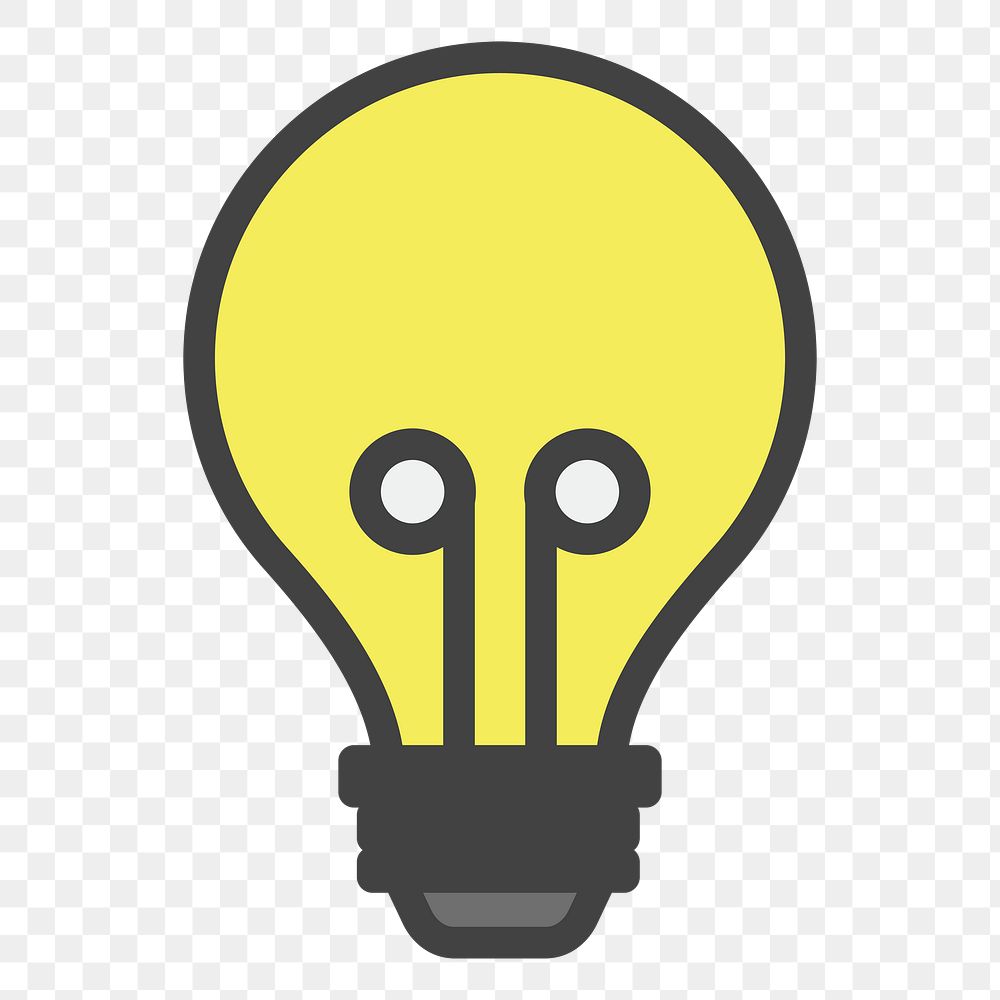 PNG Light bulb illustration sticker, transparent background