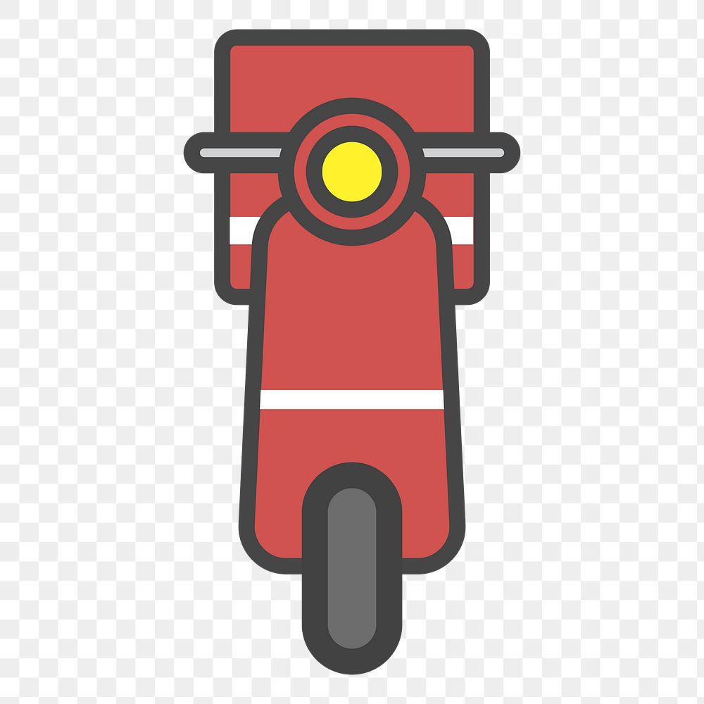 PNG motorbike icon illustration sticker, transparent background