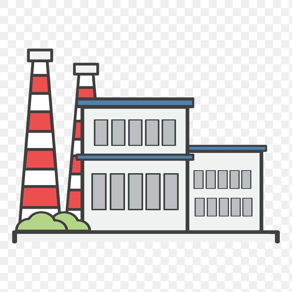 Factory png illustration, transparent background