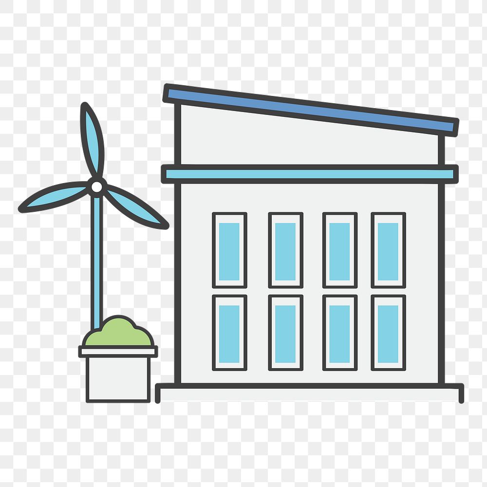 Wind power png illustration, transparent background