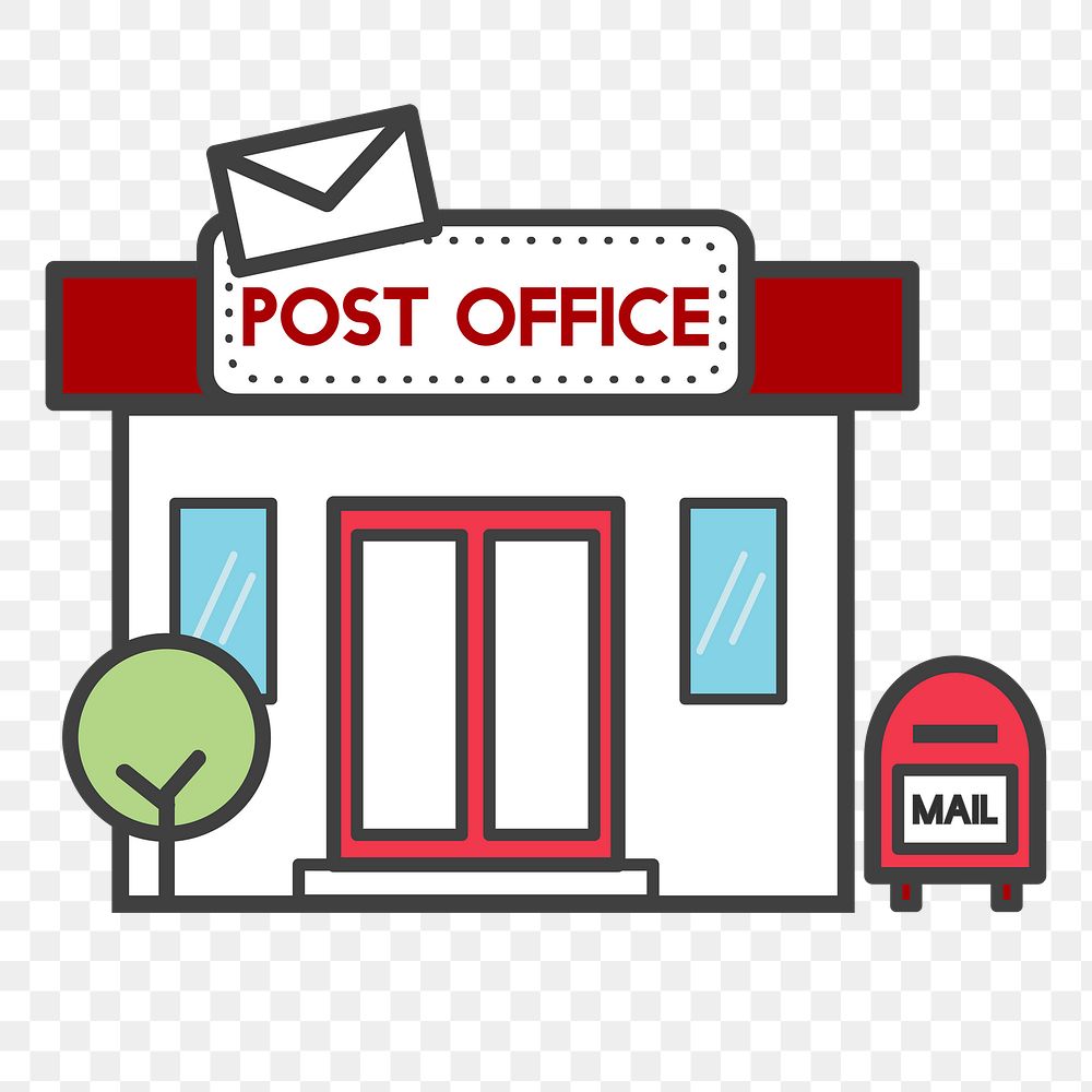 Post office png illustration, transparent background