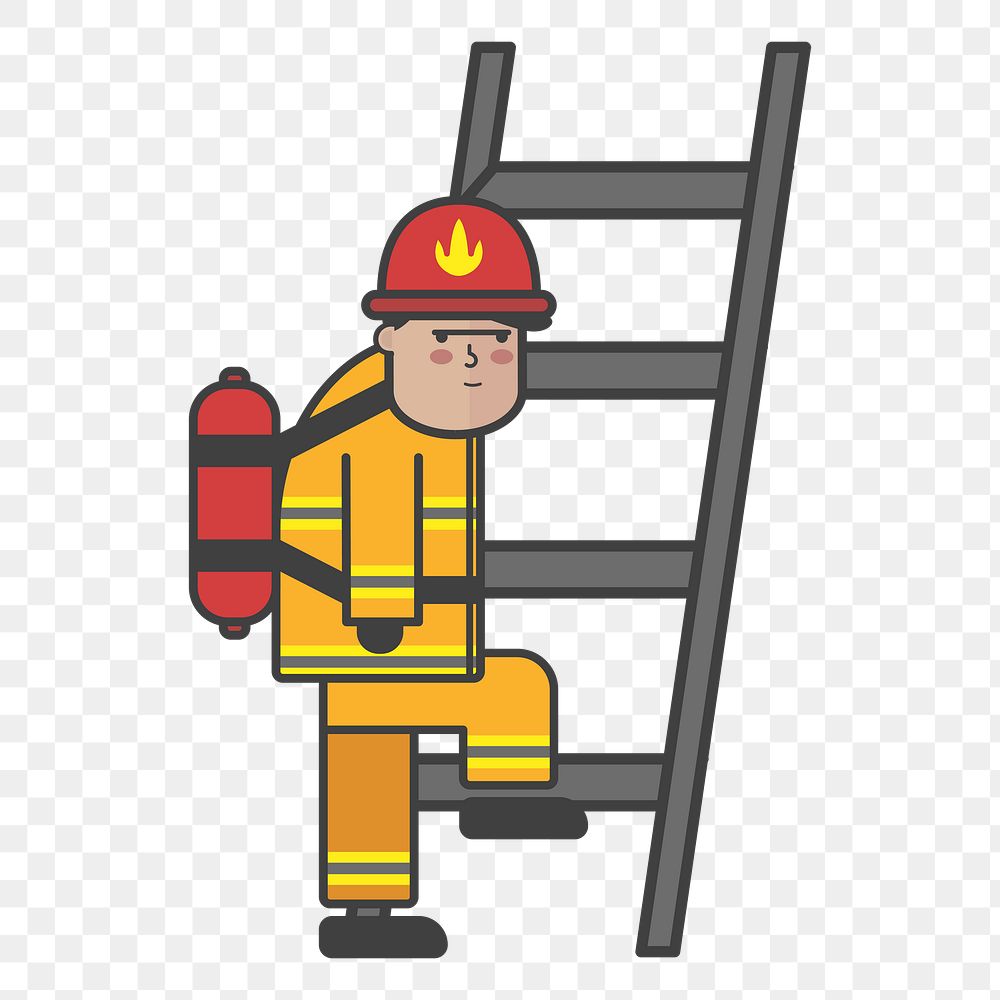 Firefighter png illustration, transparent background