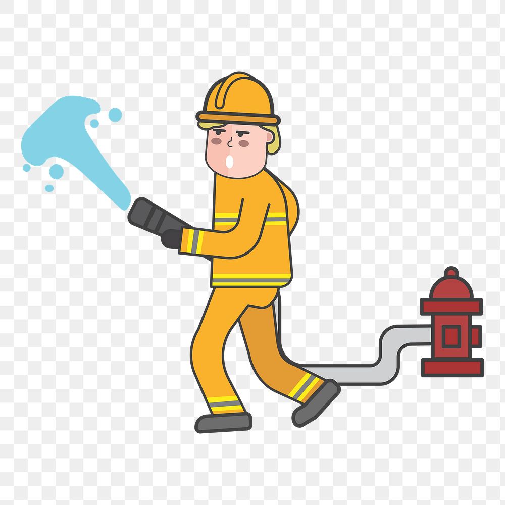 Firefighter png illustration, transparent background