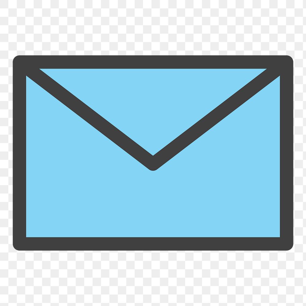 PNG mail icon sticker, transparent background