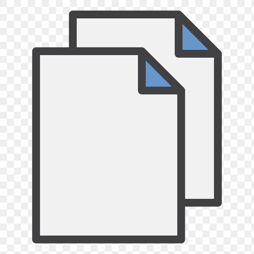 PNG document icon sticker, transparent background